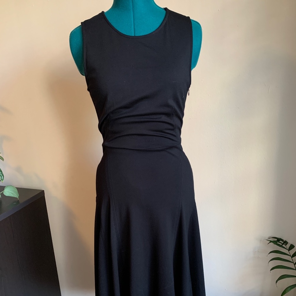Nanette Lepour Little Black Dress Knee-Length Flare Skirt sz 6